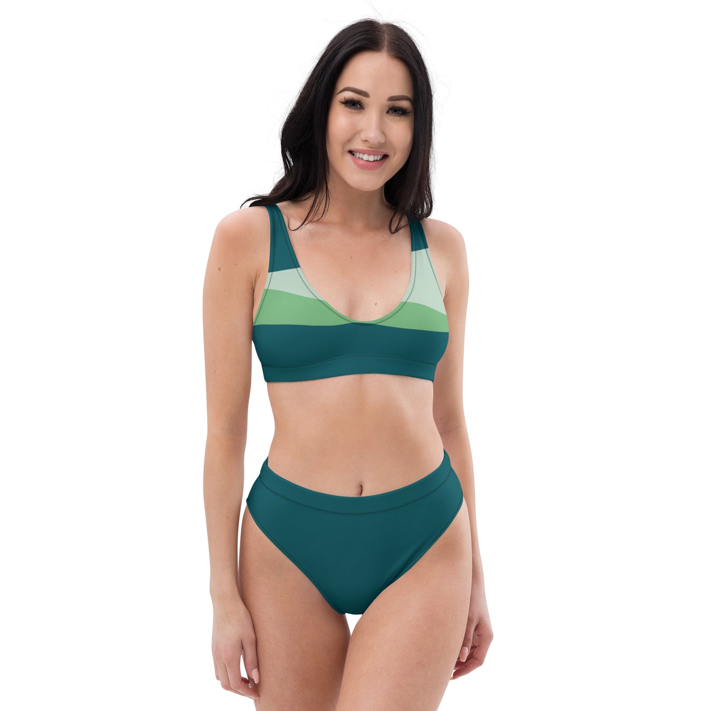 Flattering High-Waisted Bikini With Removable Top Padding