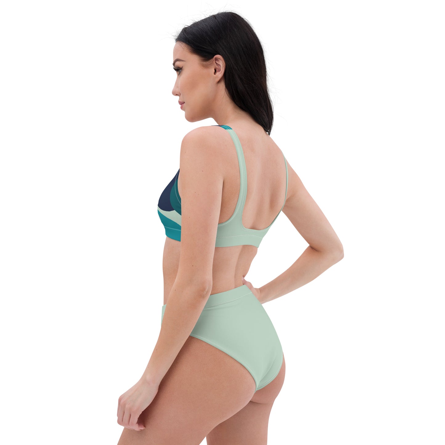 Flattering High-Waisted Bikini With Removable Top Padding