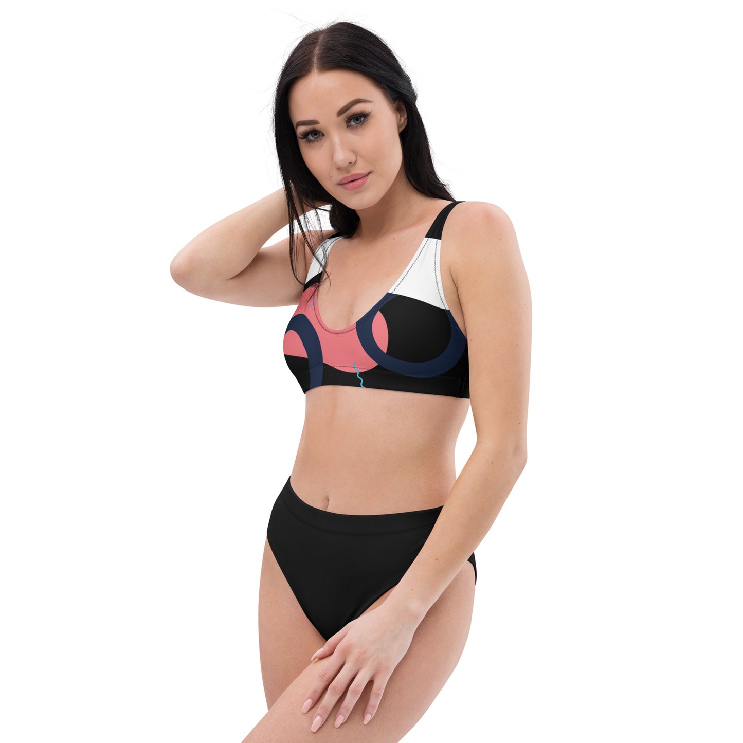 Flattering High-Waisted Bikini With Removable Top Padding