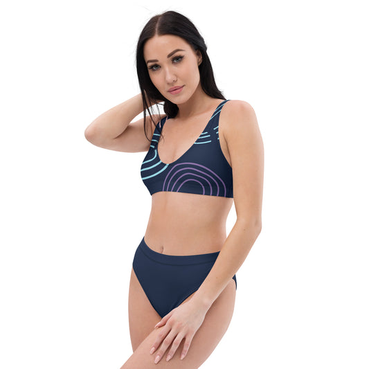 Flattering High-Waisted Bikini With Removable Top Padding