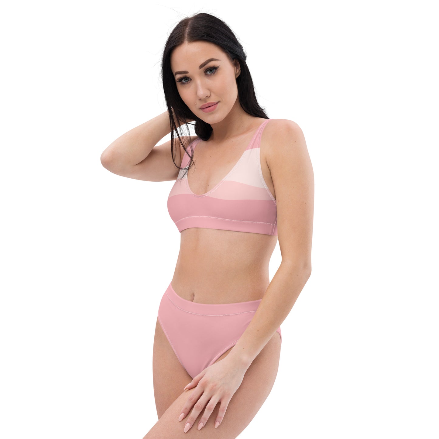 Flattering High-Waisted Bikini With Removable Top Padding