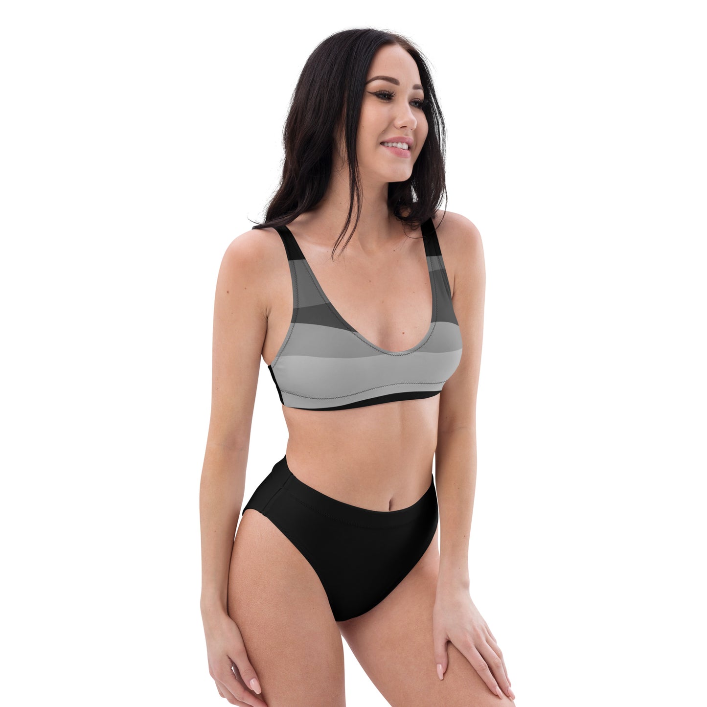 Flattering High-Waisted Bikini With Removable Top Padding