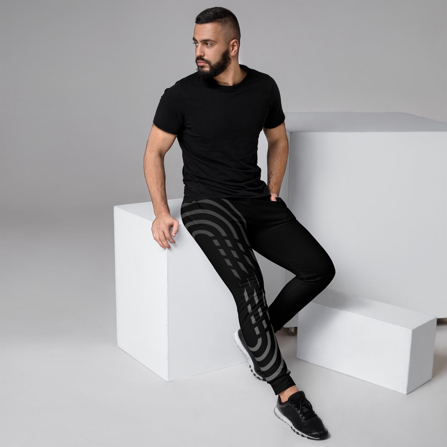 Comfy Slim Fit Joggers with Abstract Print