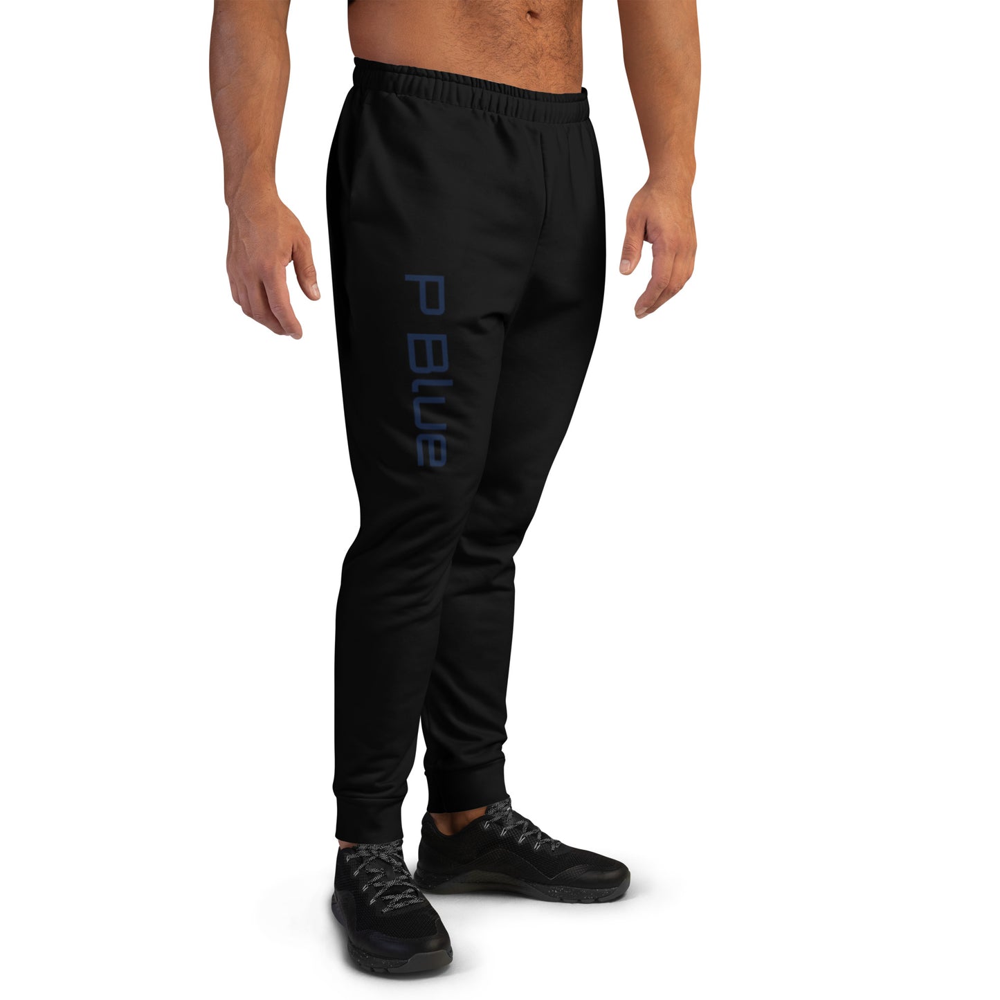 Comfy Slim Fit Joggers with P Blue Print