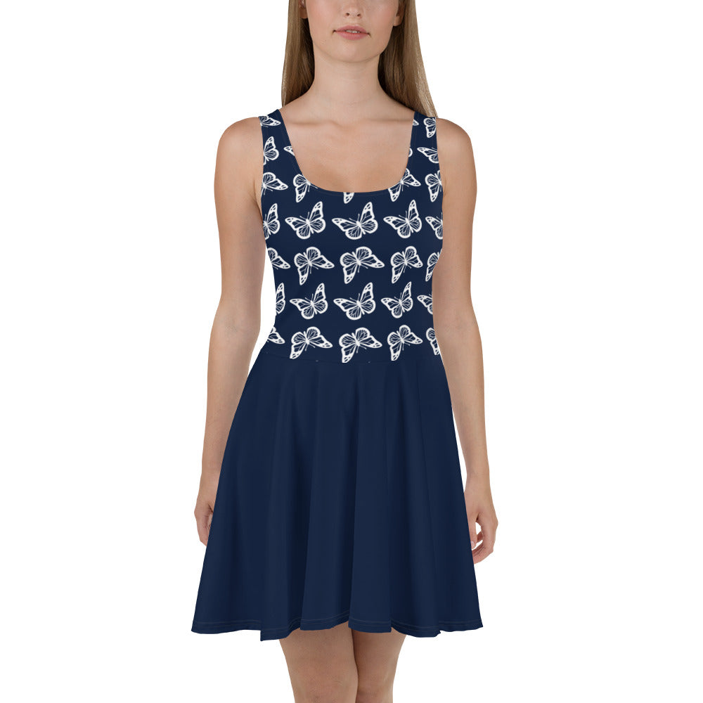 Flattering Butterfly Skater Dress