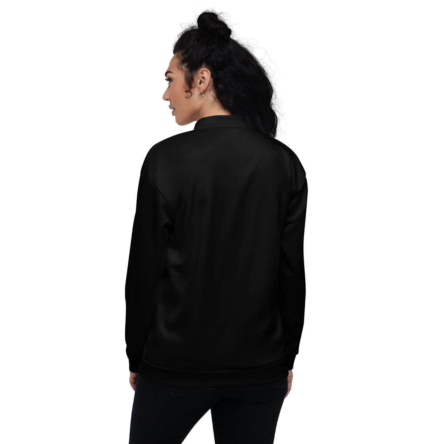 Zip-Up Black Bomber Jacket