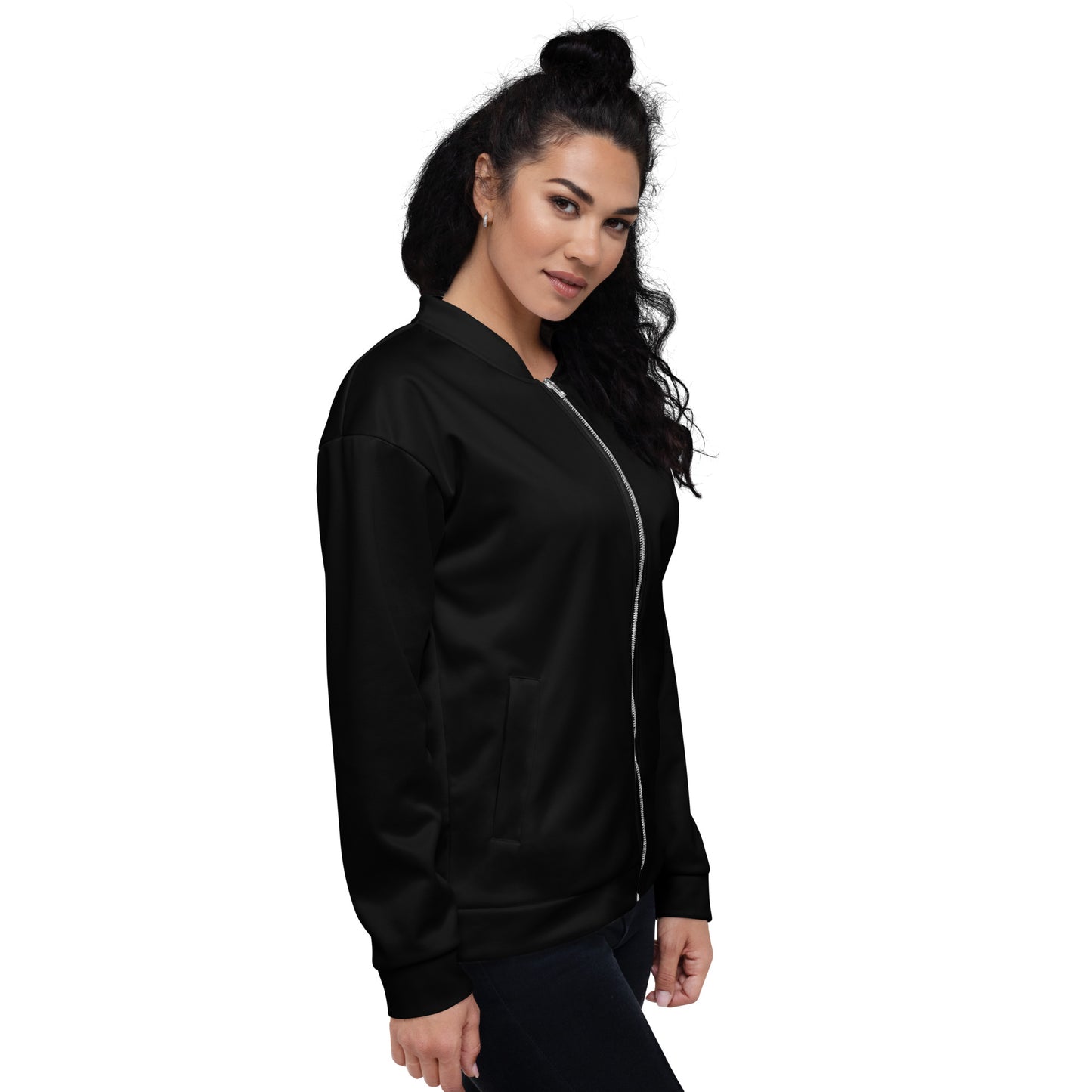 Zip-Up Black Bomber Jacket