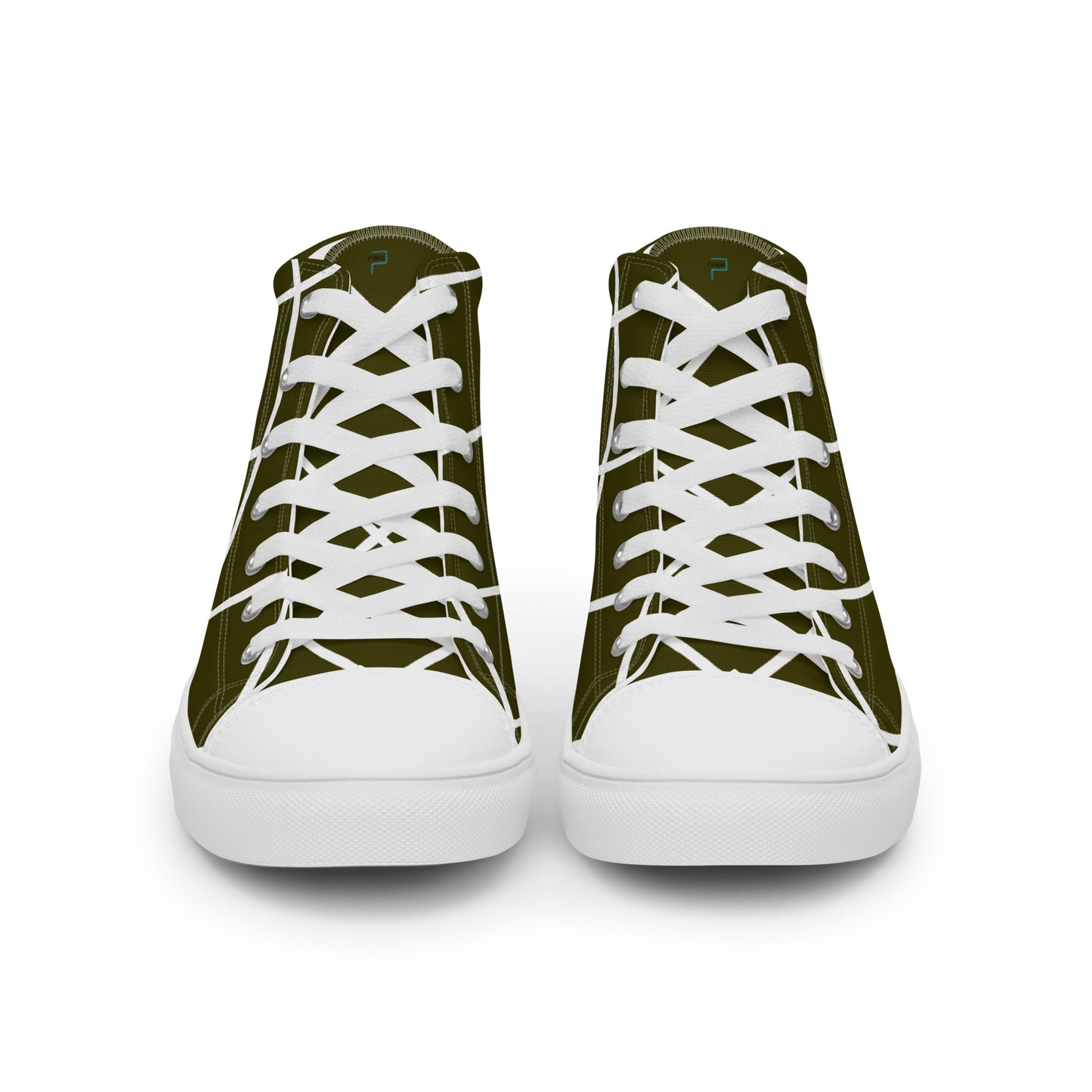 High-Top Geometric Canvas Sneakers