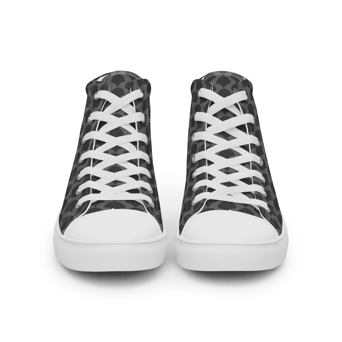 High-Top Geometric Canvas Sneakers