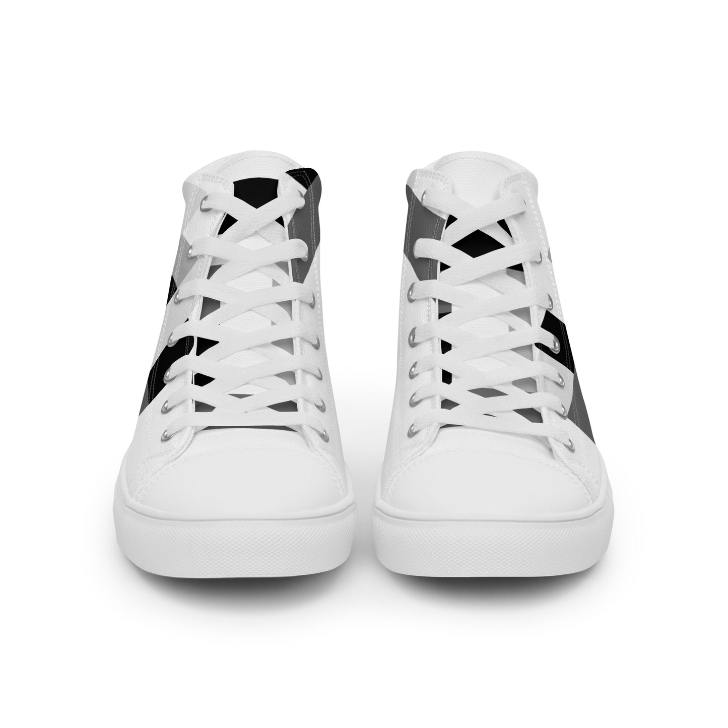 High-Top Abstract Canvas Sneakers