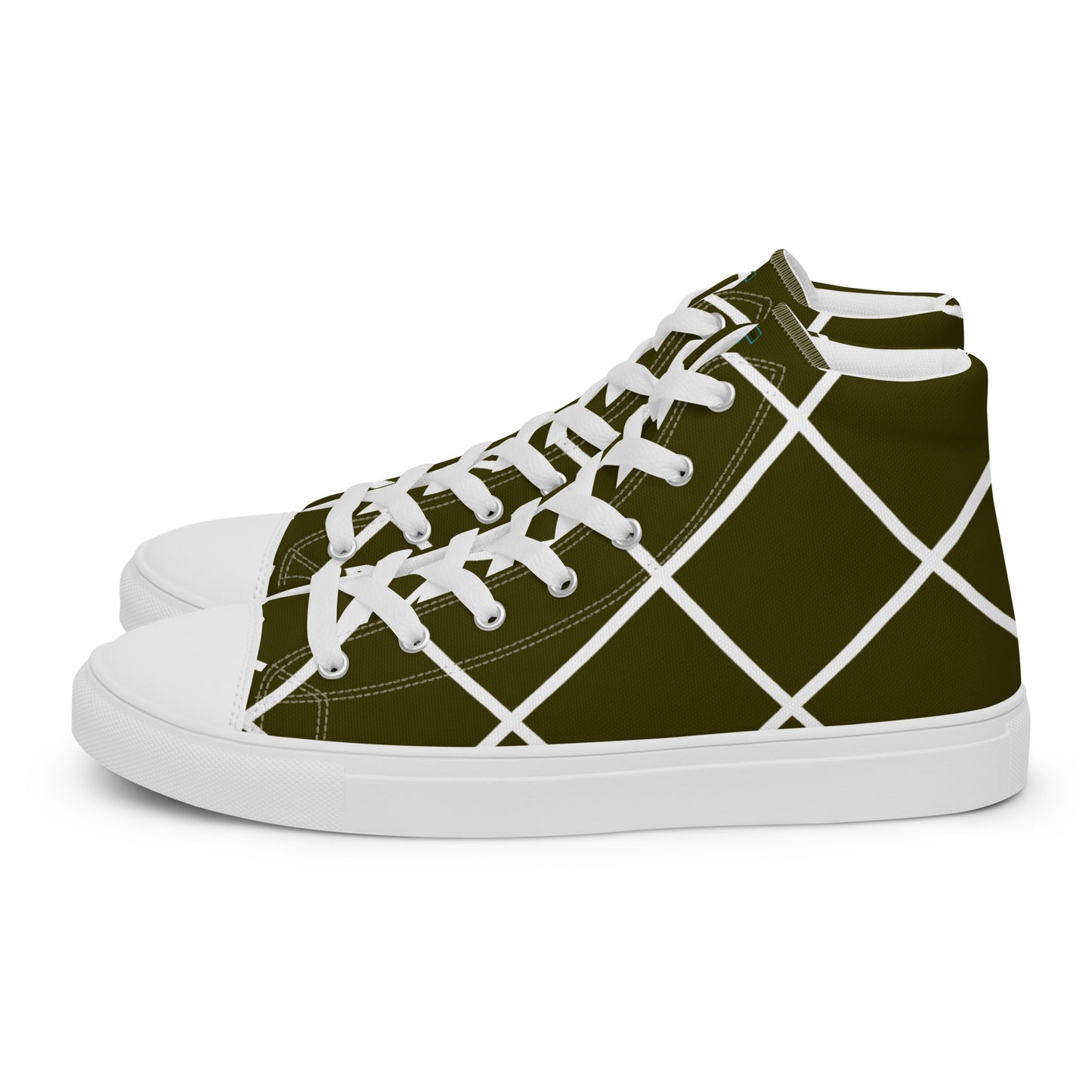 High-Top Geometric Canvas Sneakers