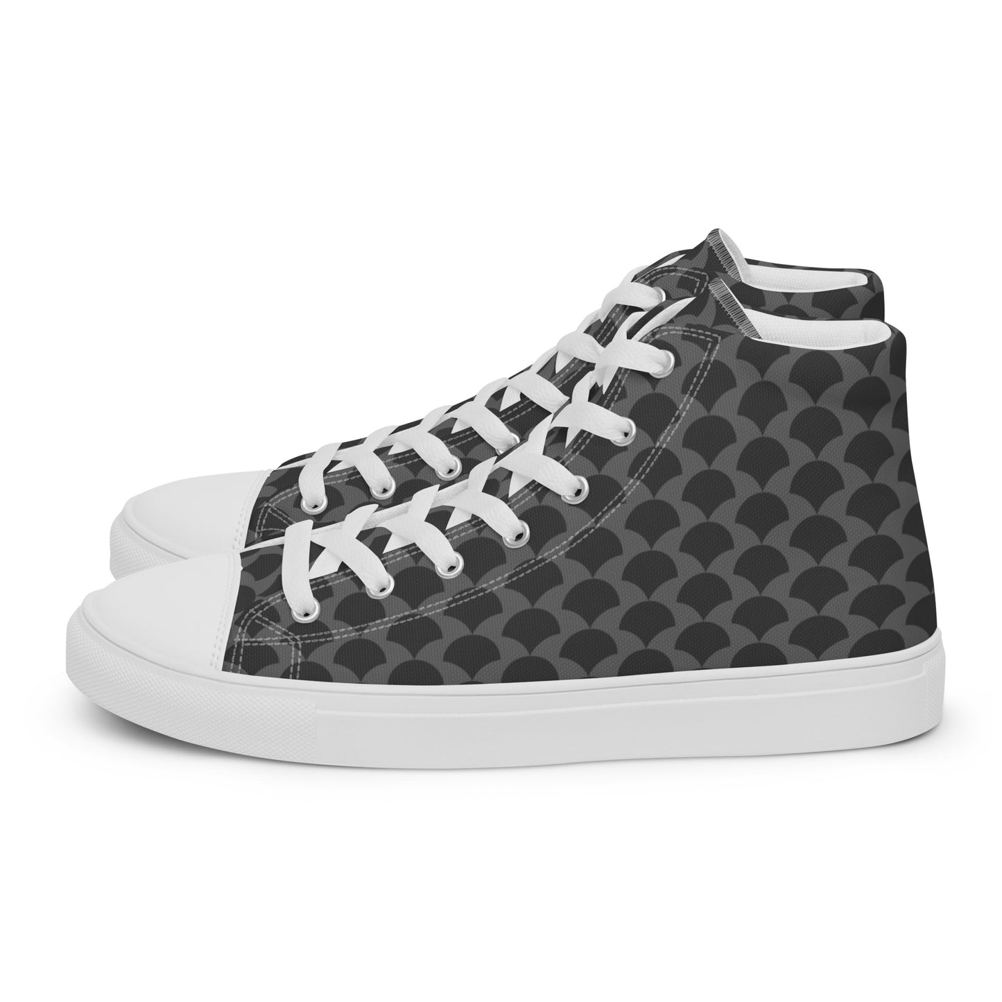 High-Top Geometric Canvas Sneakers