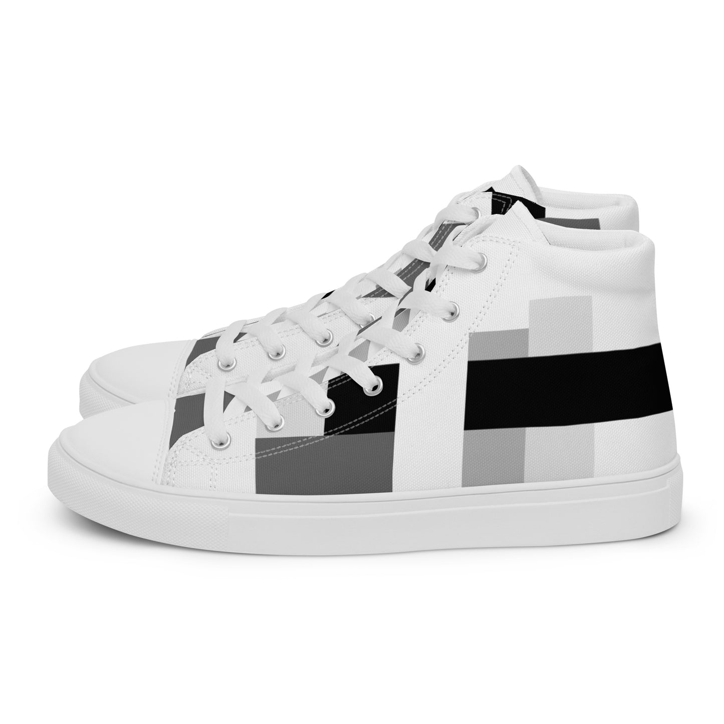 High-Top Abstract Canvas Sneakers