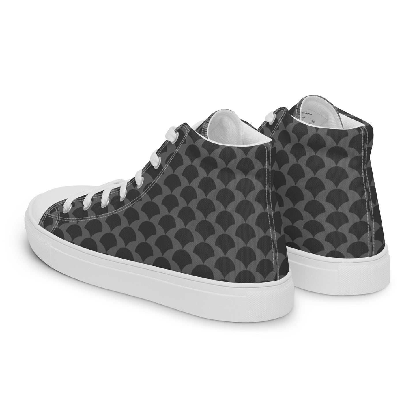 High-Top Geometric Canvas Sneakers