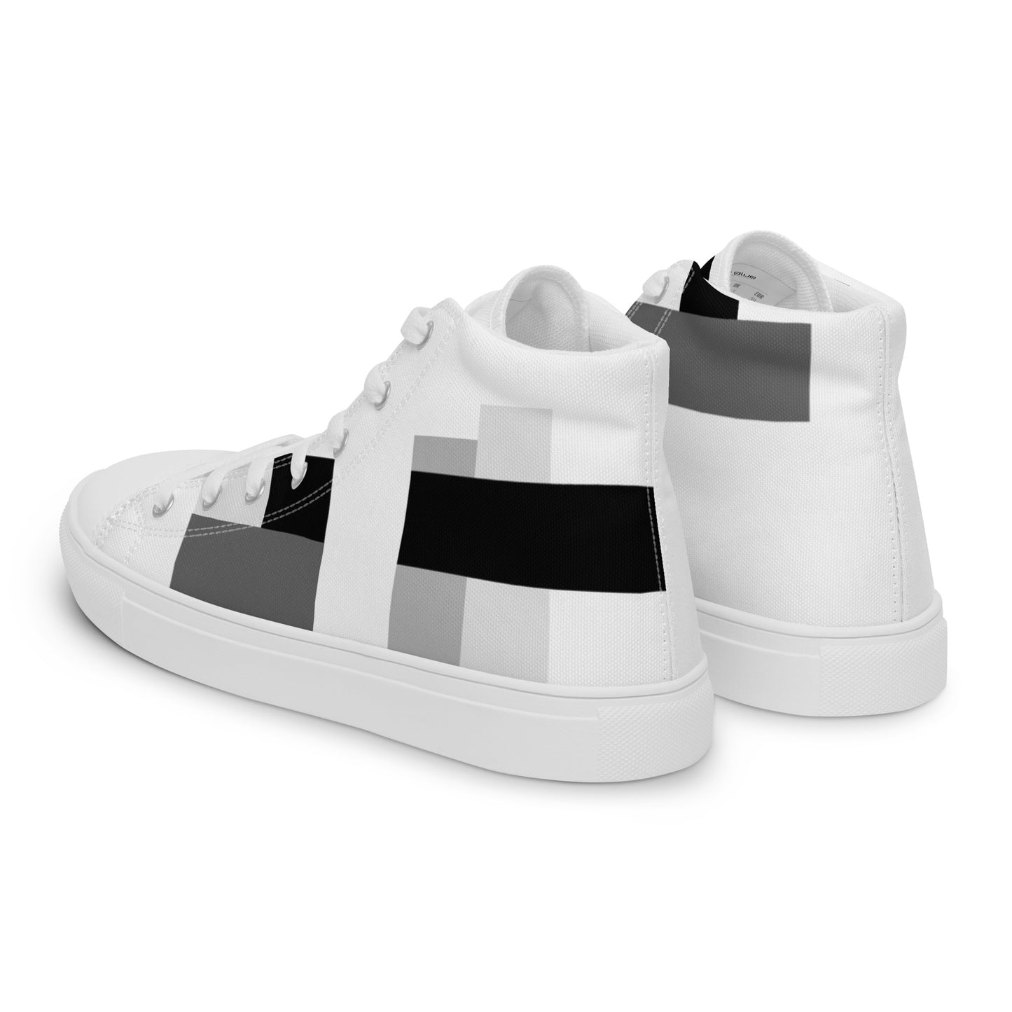 High-Top Abstract Canvas Sneakers