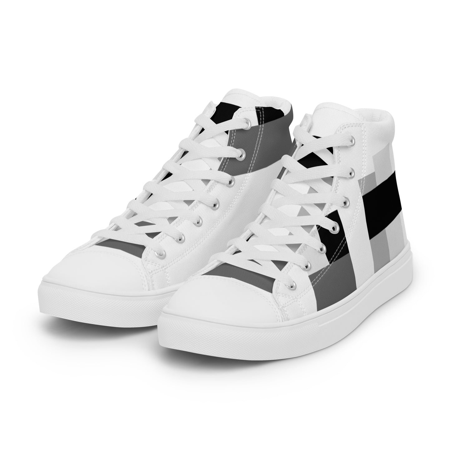 High-Top Abstract Canvas Sneakers