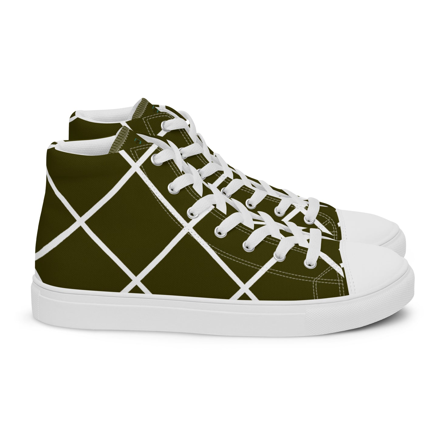 High-Top Geometric Canvas Sneakers