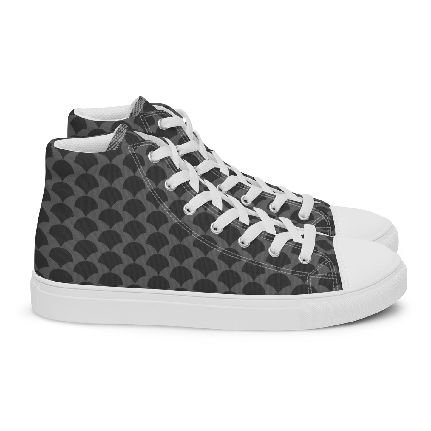 High-Top Geometric Canvas Sneakers