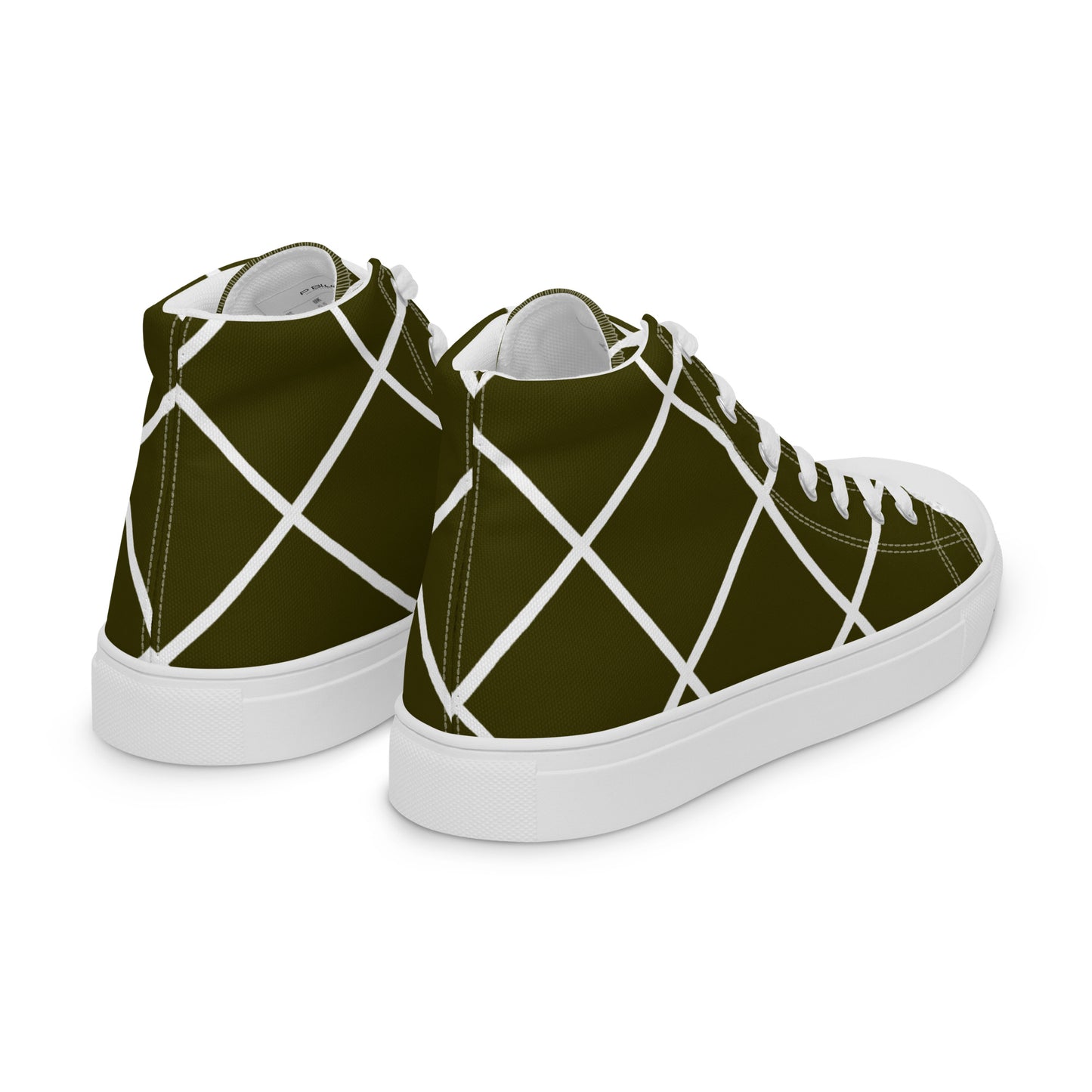 High-Top Geometric Canvas Sneakers