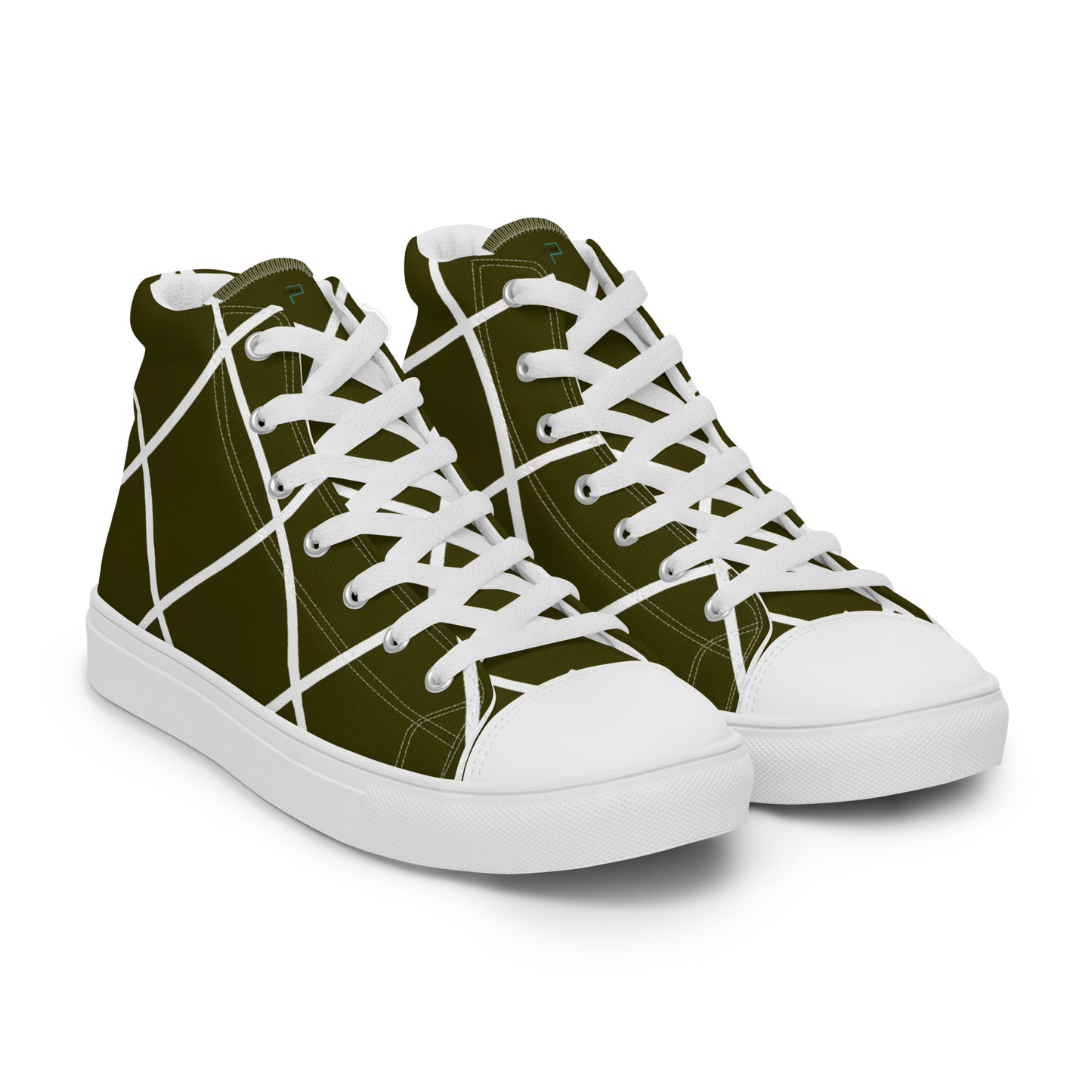 High-Top Geometric Canvas Sneakers