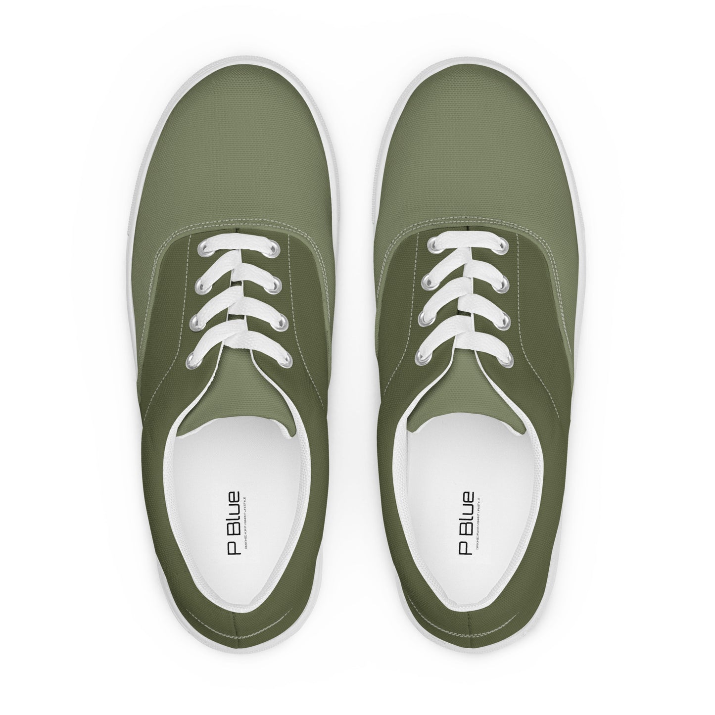 Two-Tone Lace-Up Canvas Shoes