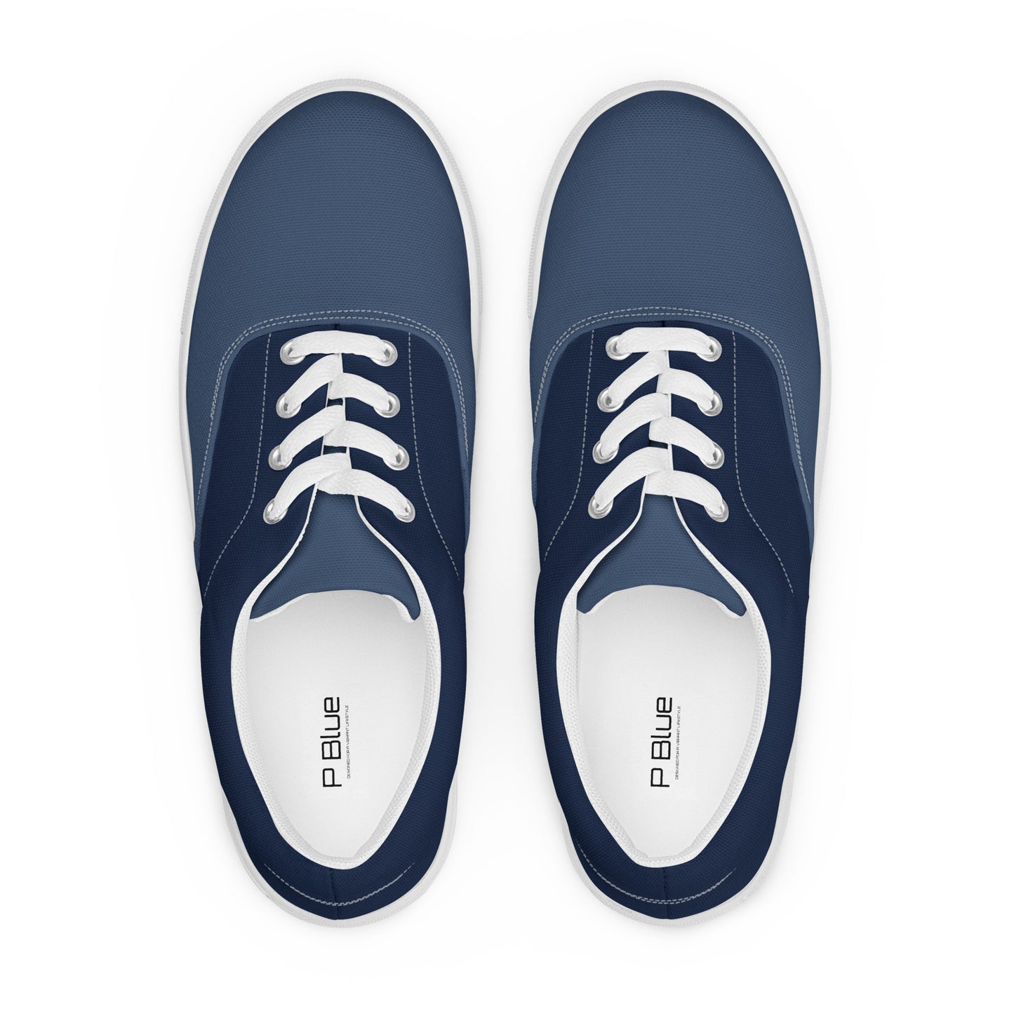 Two-Tone Lace-Up Canvas Shoes