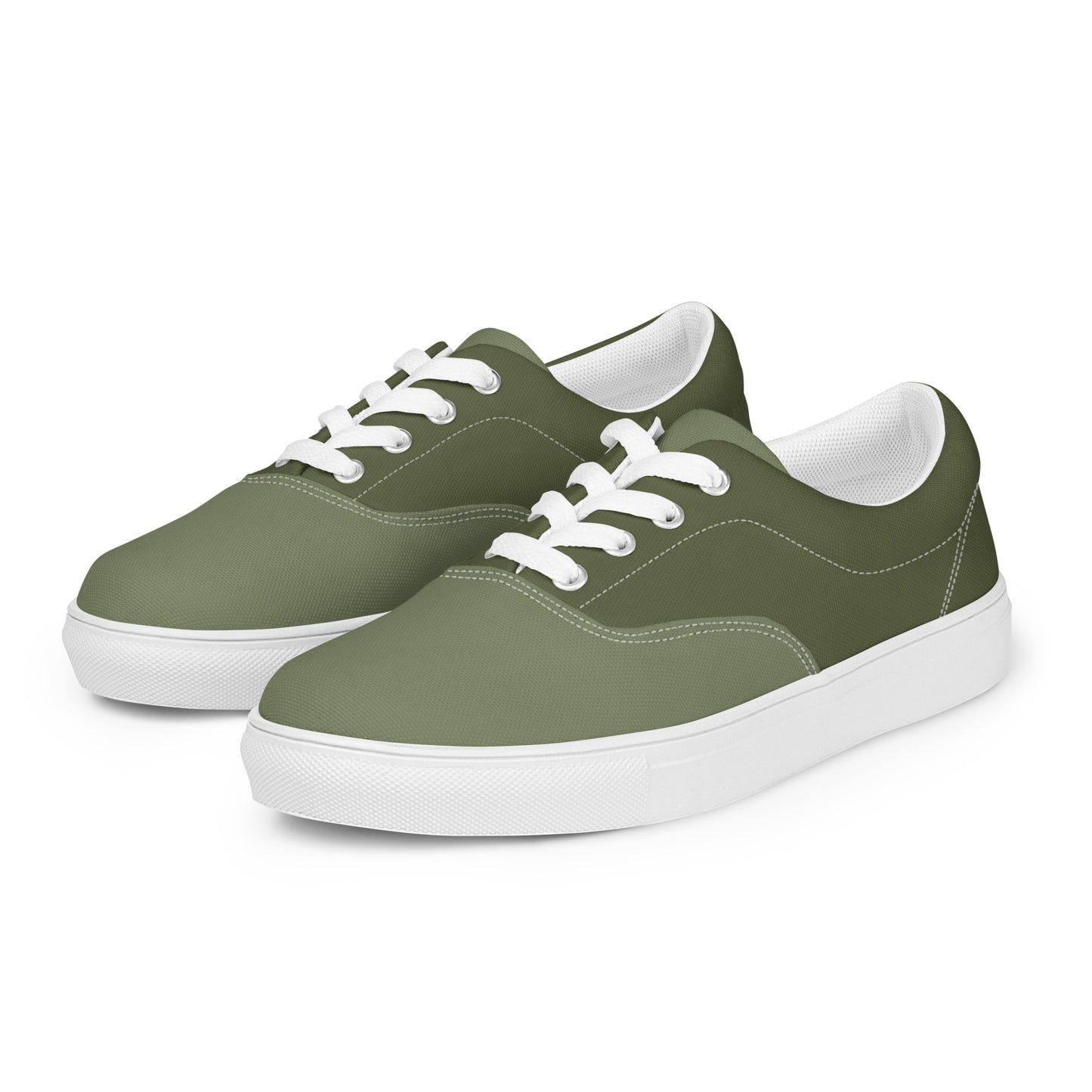 Two-Tone Lace-Up Canvas Shoes