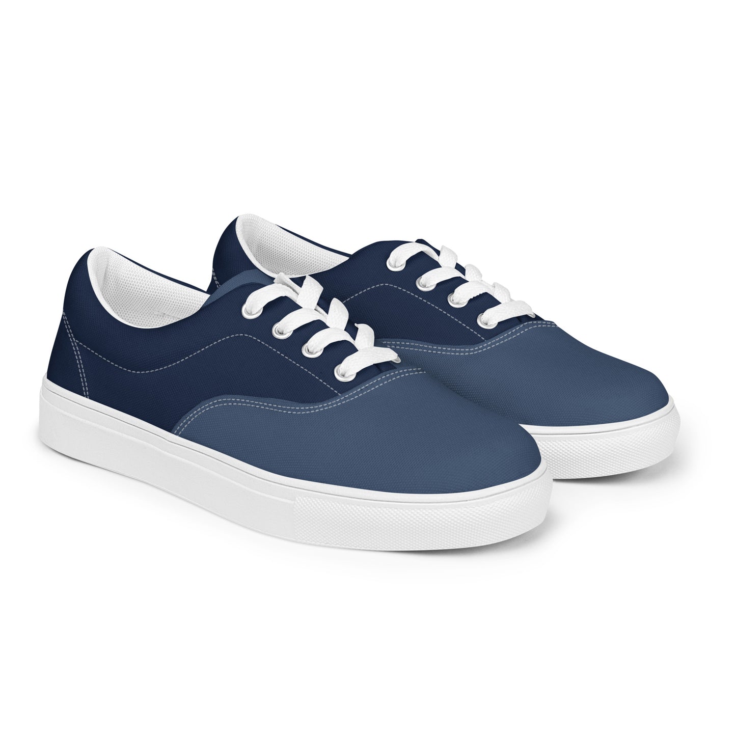 Two-Tone Lace-Up Canvas Shoes