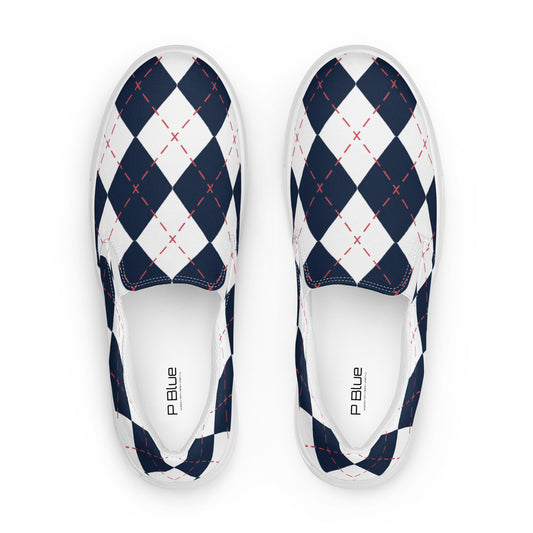 Argyle Slip-On Canvas Shoes