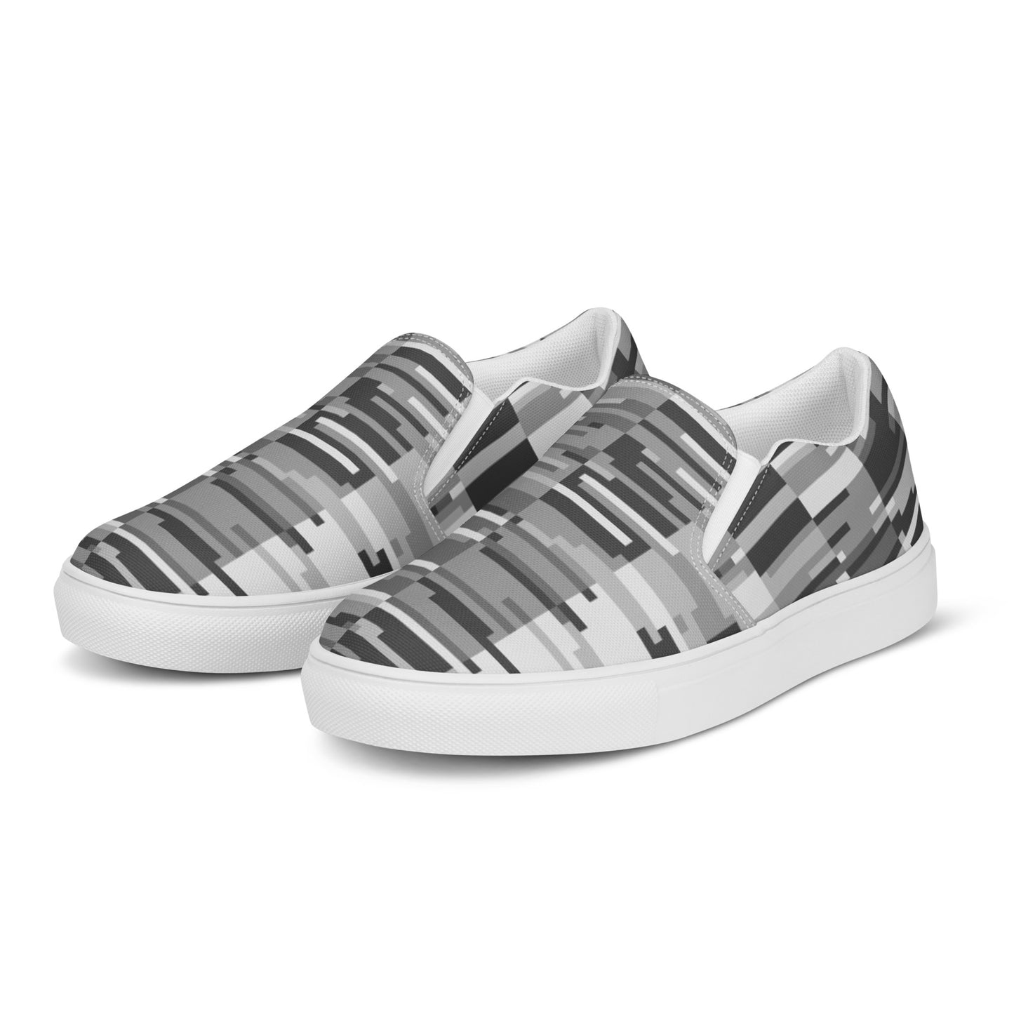 Geometric Slip-On Canvas Shoes