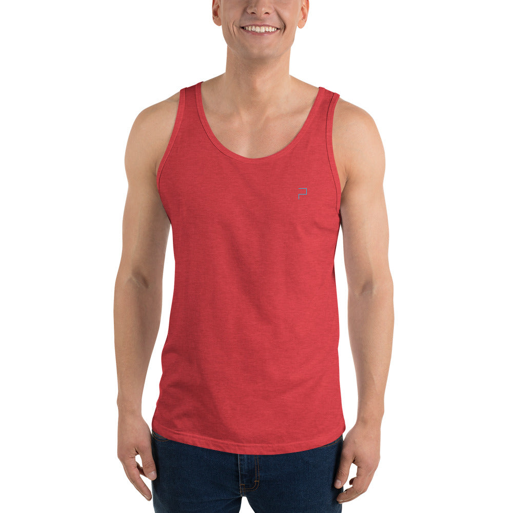 Cotton Tank Top with P Blue logo