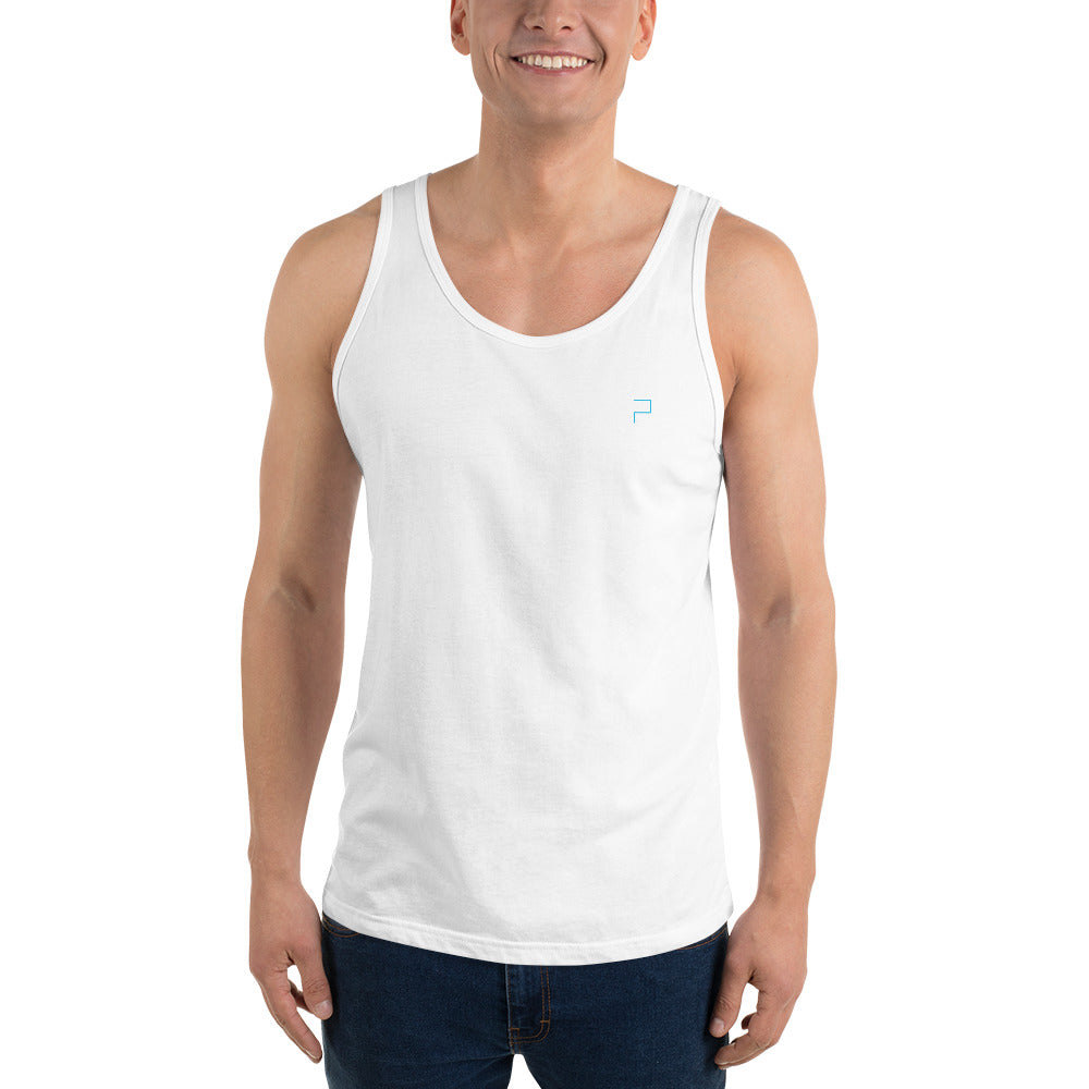 Cotton Tank Top with P Blue logo