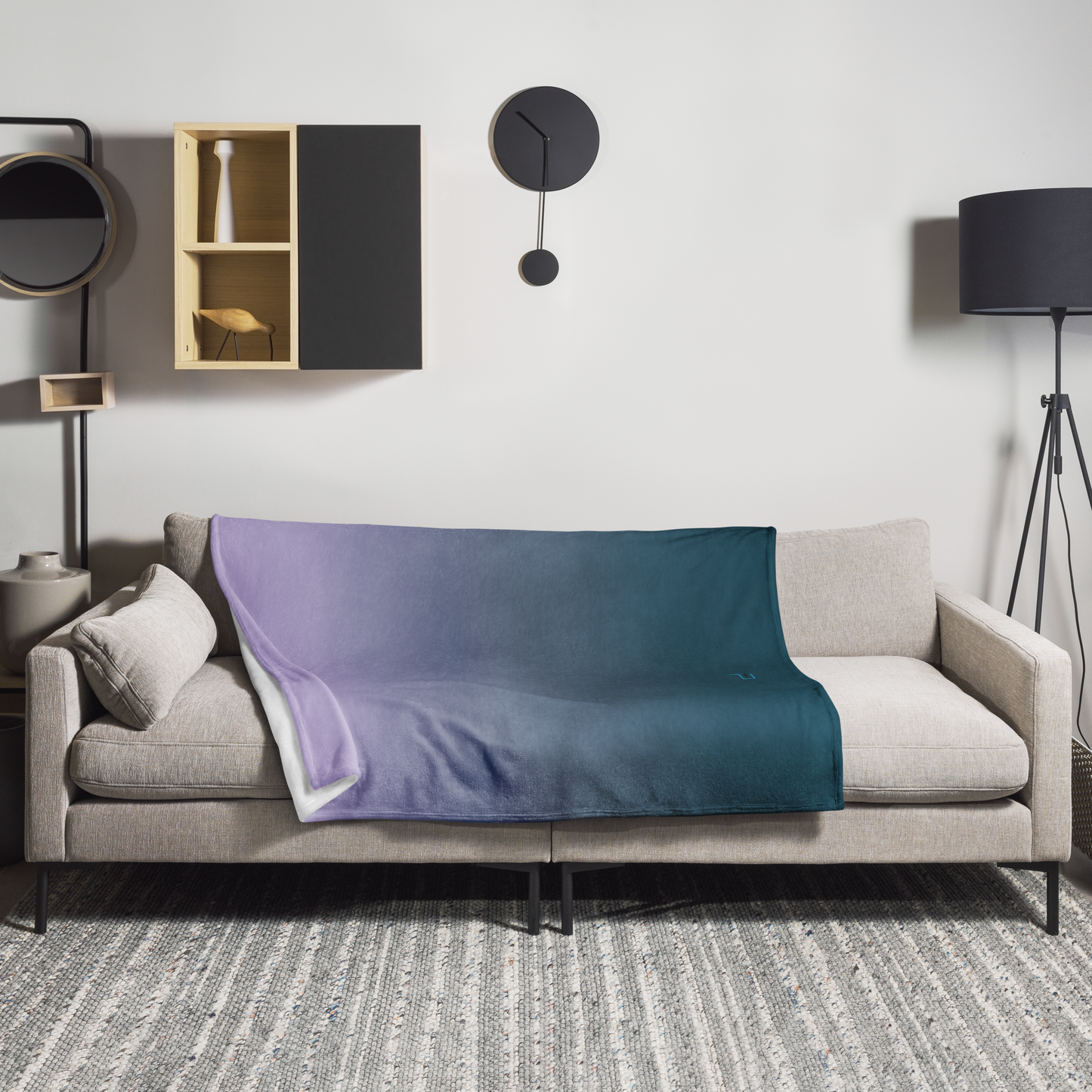 Silky Soft Gradient Throw Blanket by P Blue