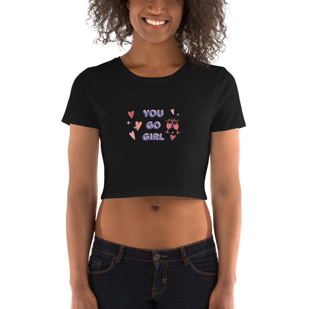 You Go Girl Slim Fit Crop Tee