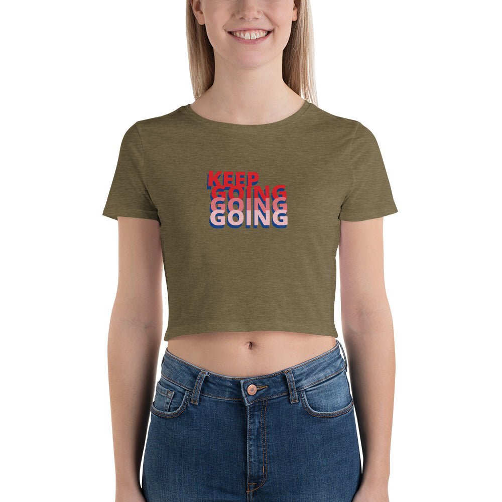 Keep Going Slim Fit Crop Tee