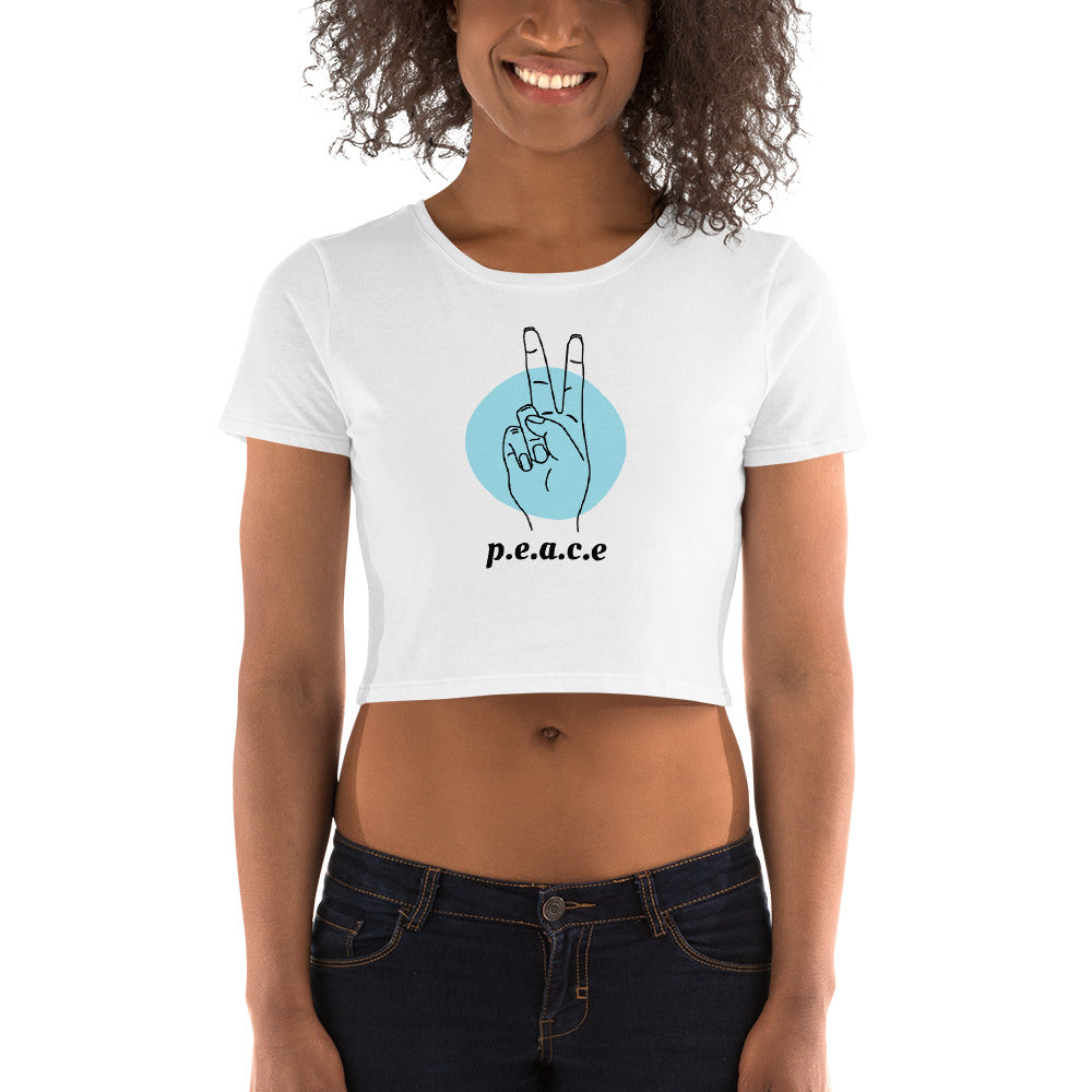 Peace Slim Fit Crop Tee