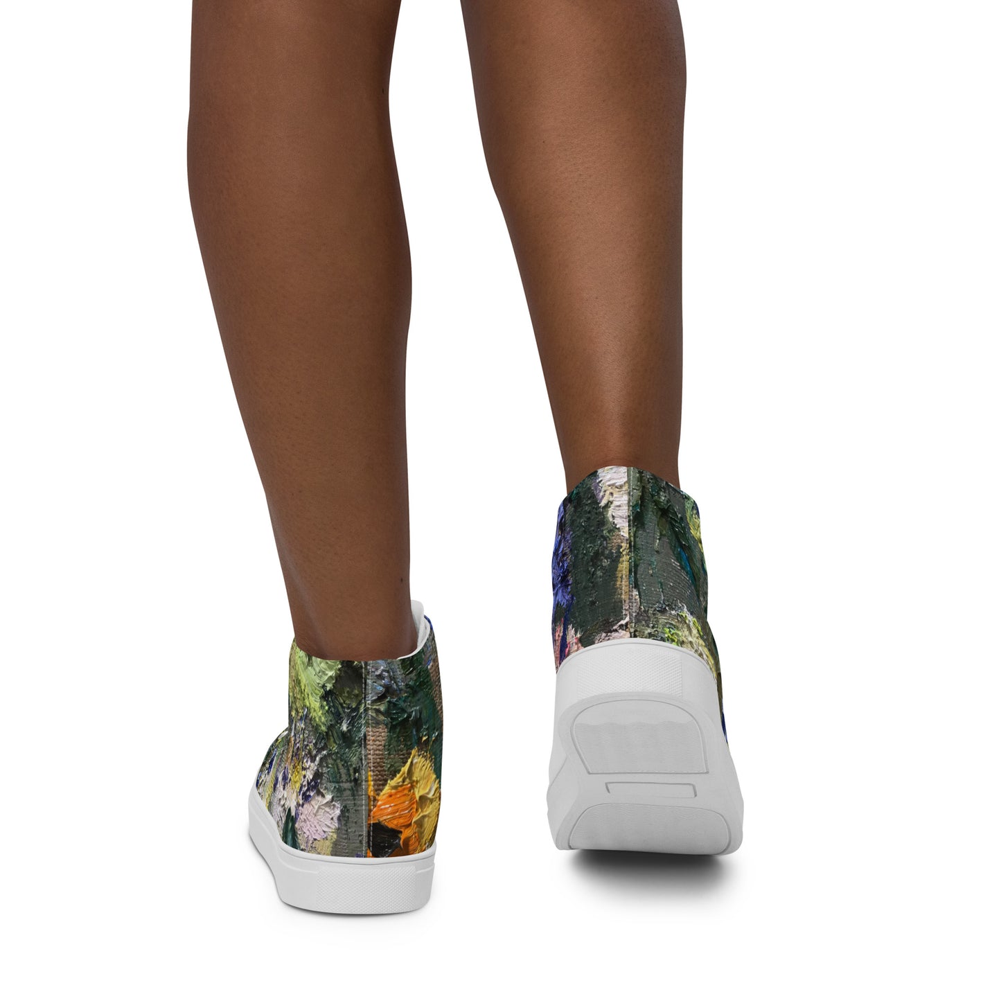 High-Top Abstract Canvas Sneakers