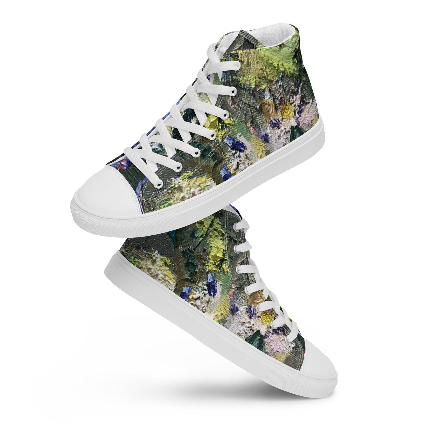 High-Top Abstract Canvas Sneakers