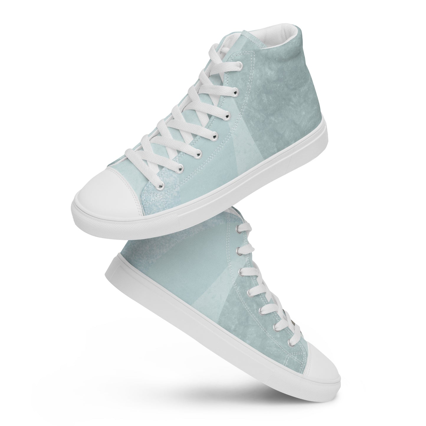 High-Top Abstract Canvas Sneakers