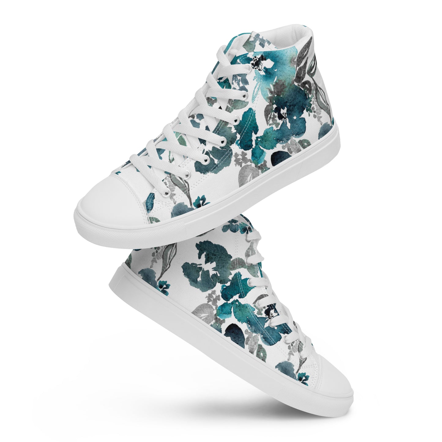 High-Top Abstract Canvas Sneakers