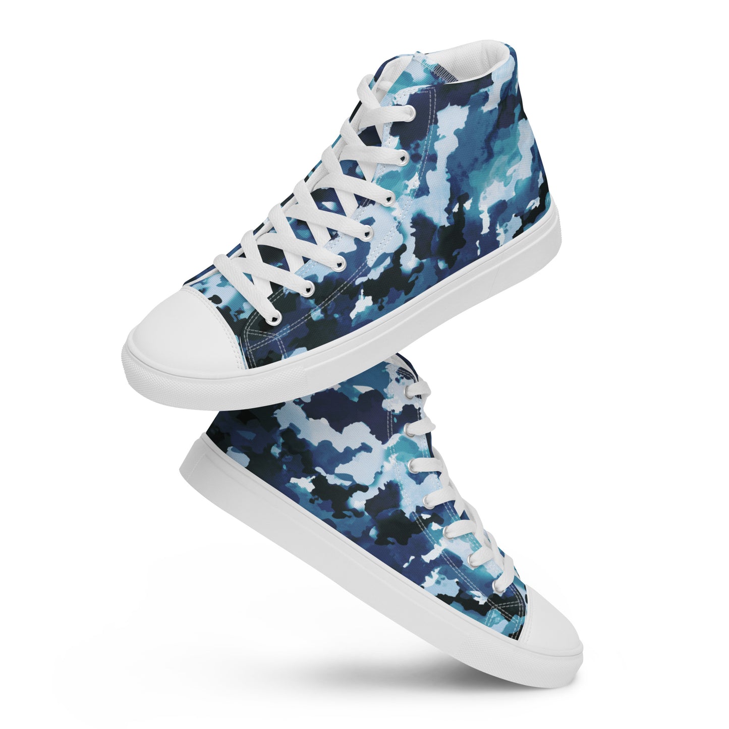 High-Top Abstract Canvas Sneakers