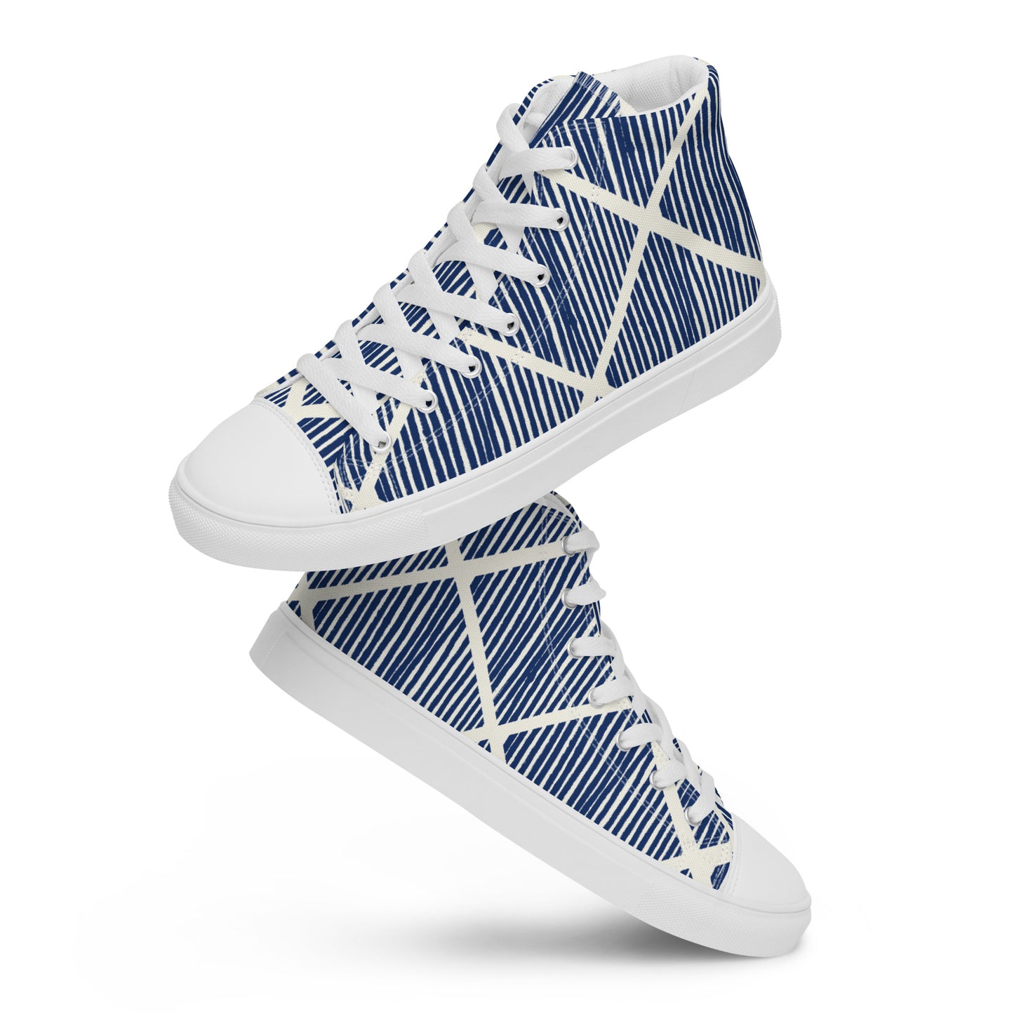 High-Top Abstract Canvas Sneakers