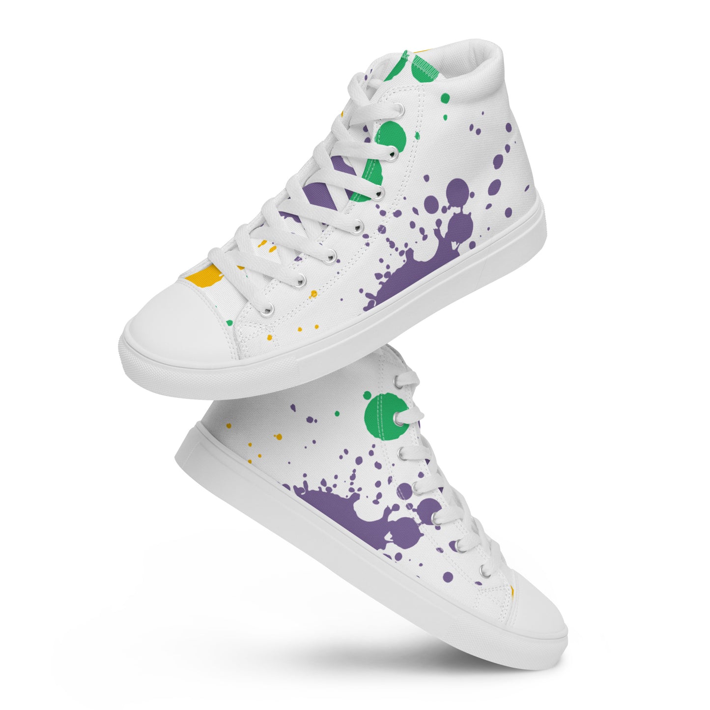 High-Top Splatter Canvas Sneakers