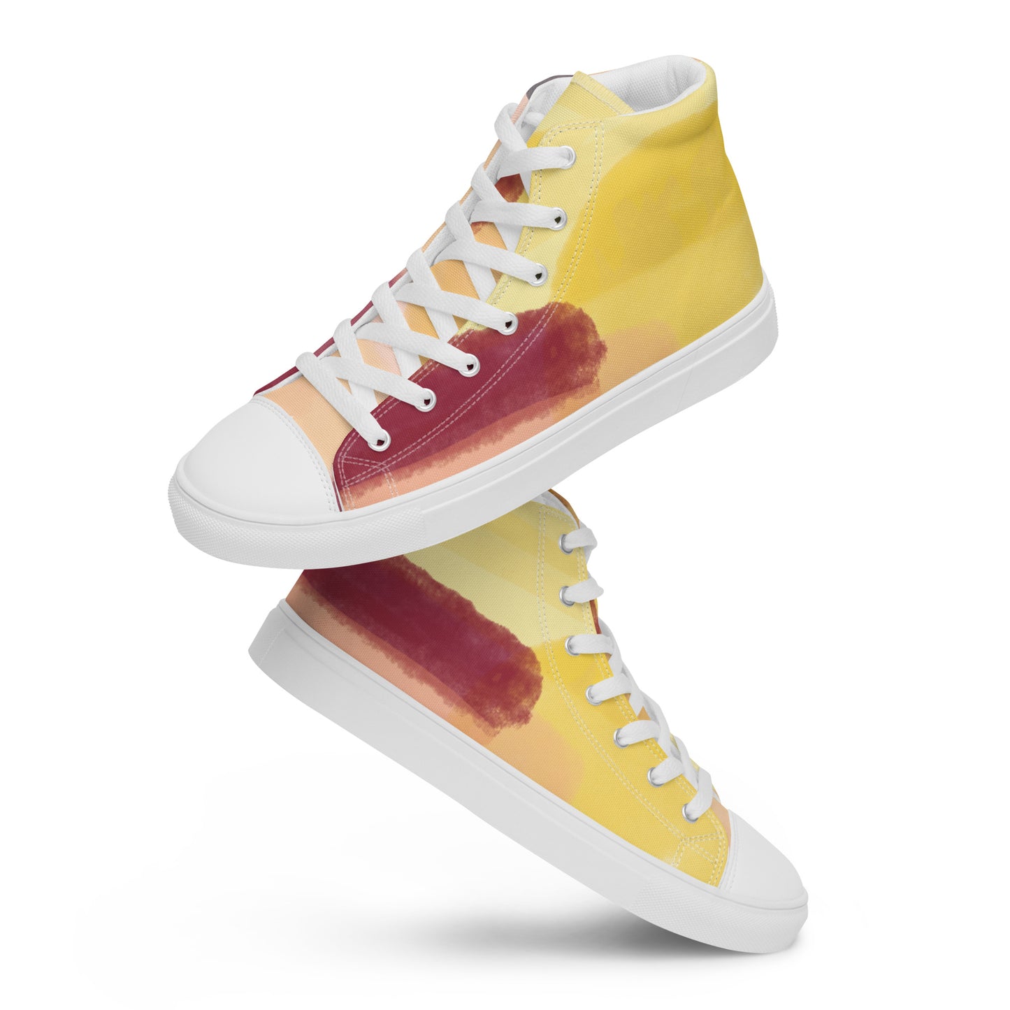 High-Top Abstract Canvas Sneakers