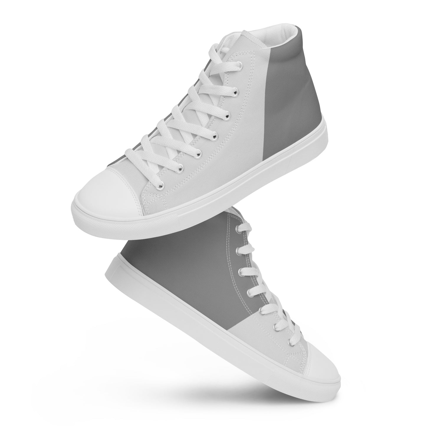 High-Top Two-Tone Canvas Sneakers