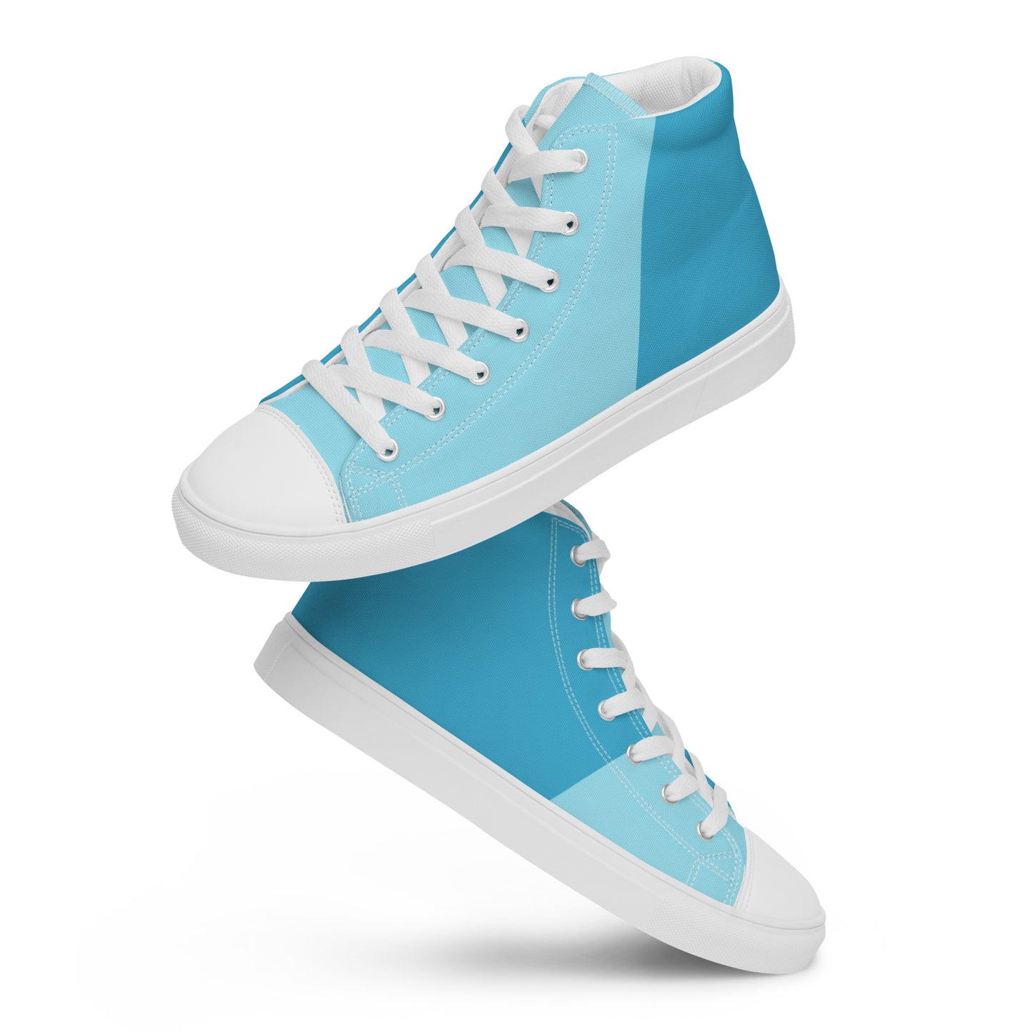 High-Top Two-Tone Canvas Sneakers