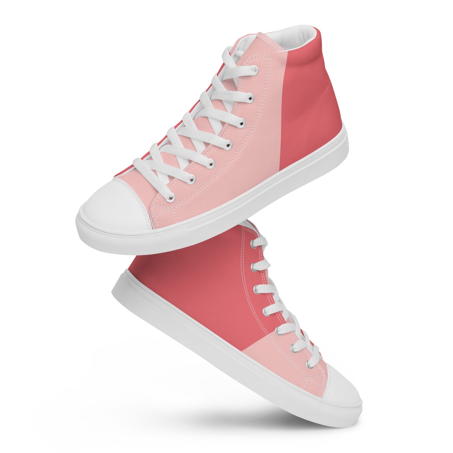 High-Top Two-Tone Canvas Sneakers