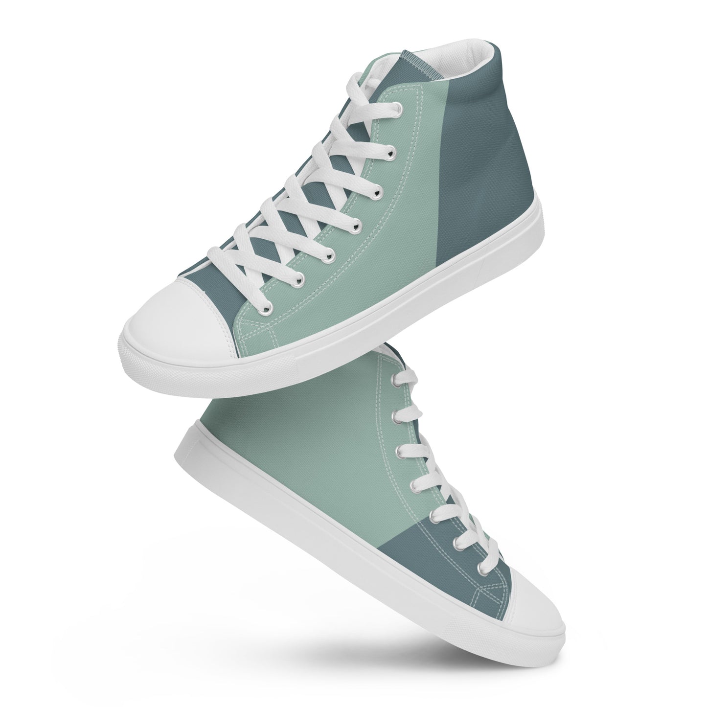 High-Top Two-Tone Canvas Sneakers