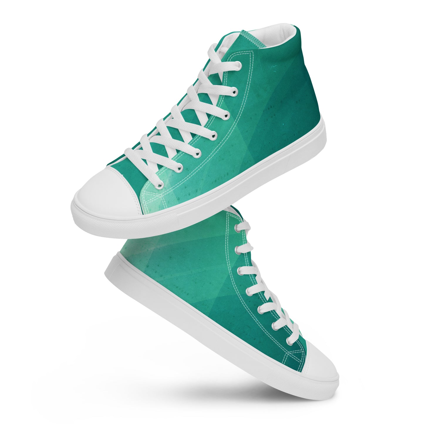 High-Top Abstract Canvas Sneakers