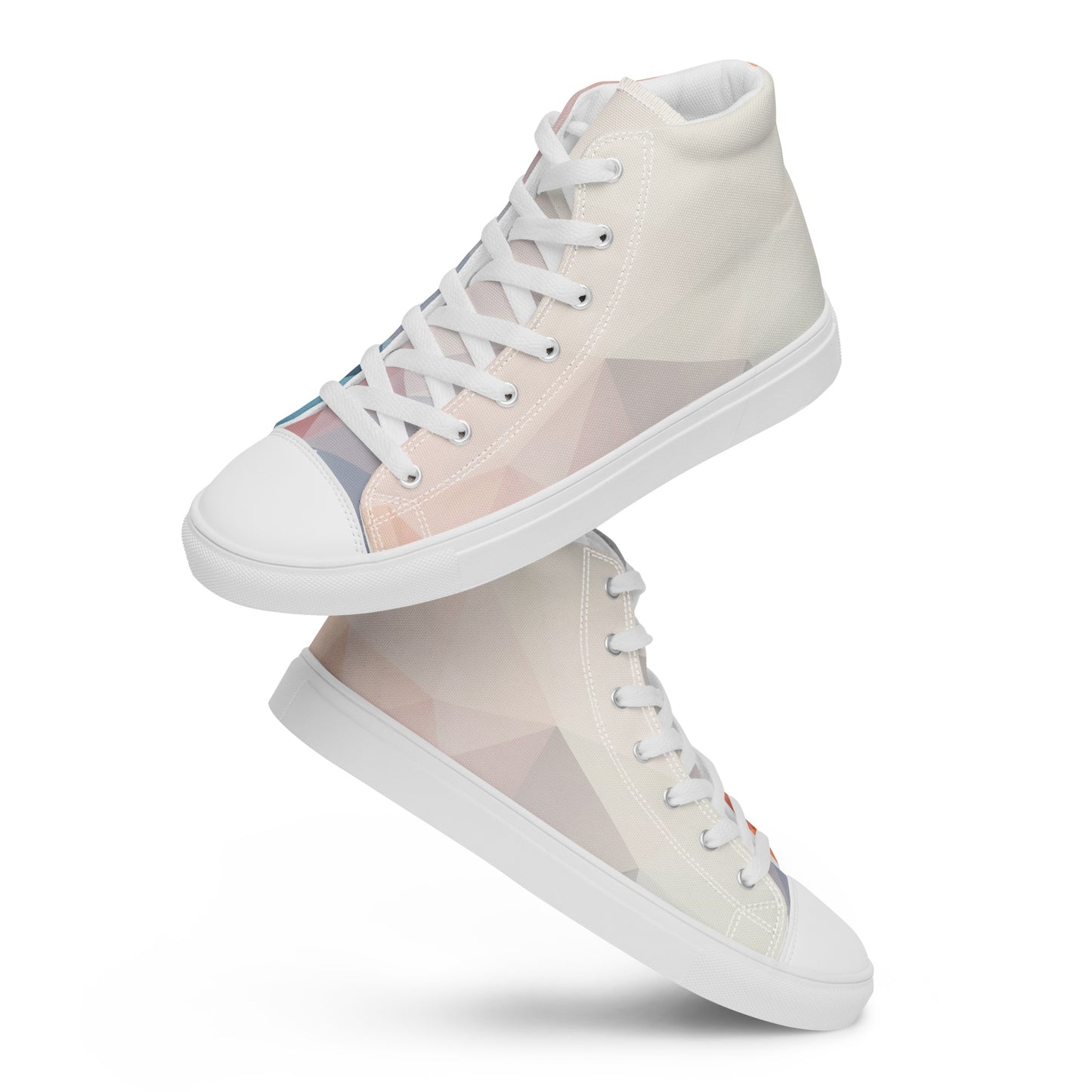 High-Top Abstract Canvas Sneakers